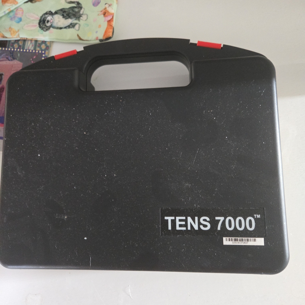 TENS 7000 Portable TENS Unit Case - Black with Red Accents